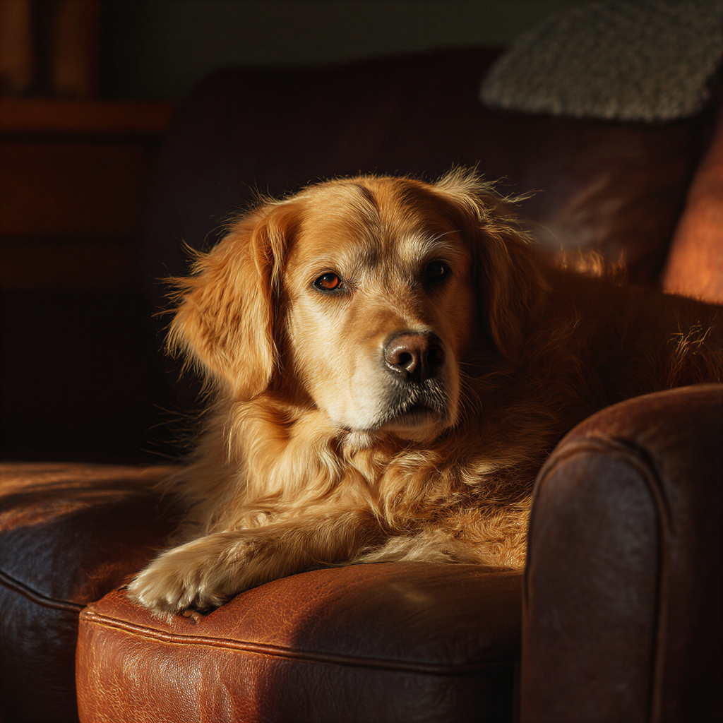 Portrait of a dog wrapped in a blanket