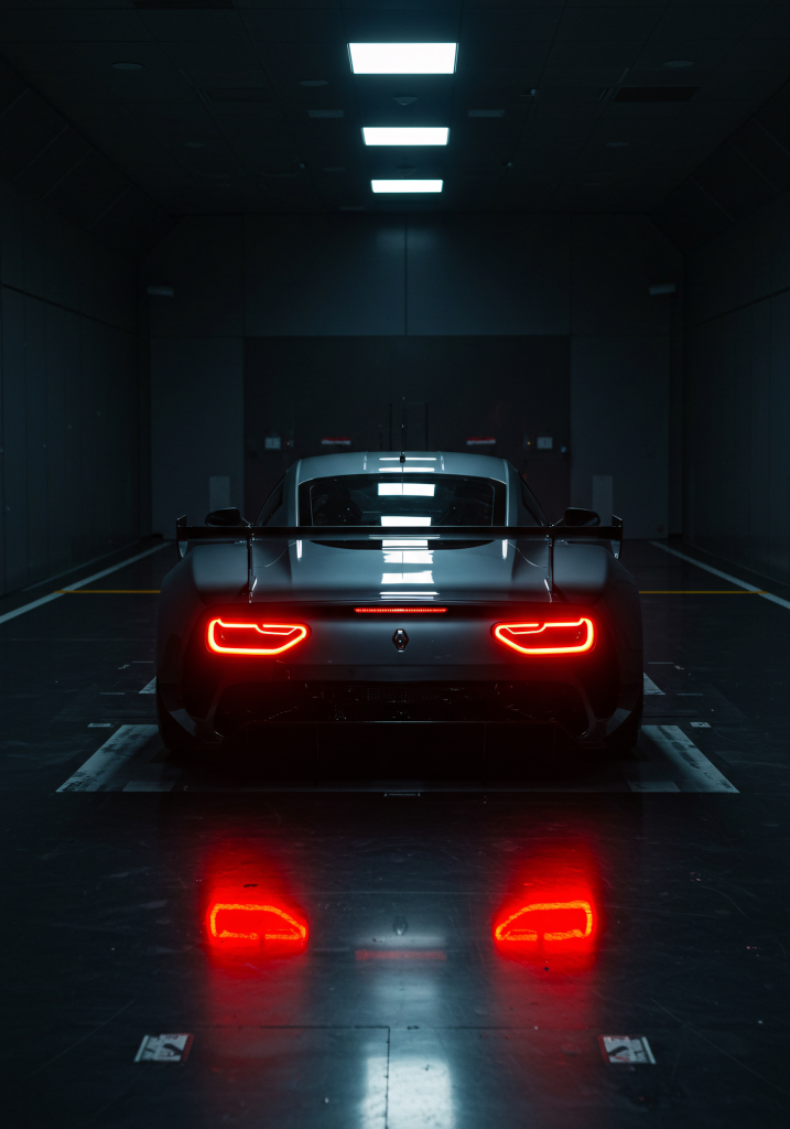 Mercedes sports car in the studio