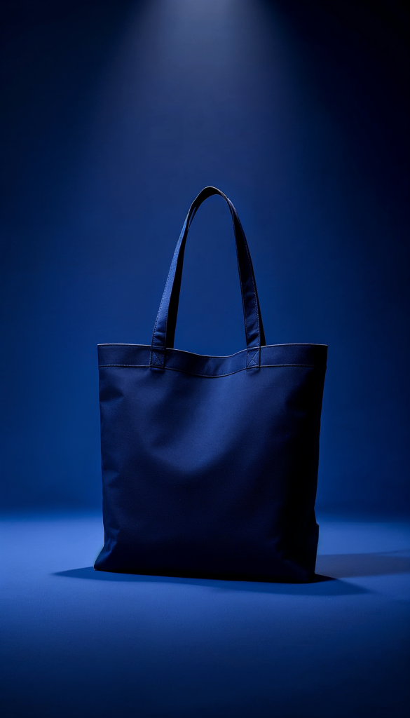 Portrait of a woman in a cap under blue light